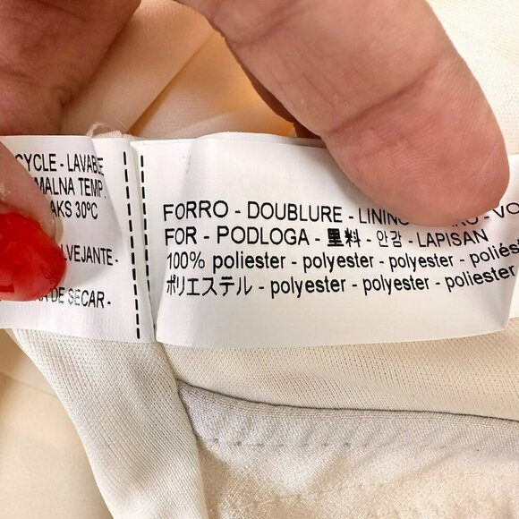 Zara Women's Midriff Beige Black Crop Top Cross Cut Off Classic XSmall - Picture 9 of 10